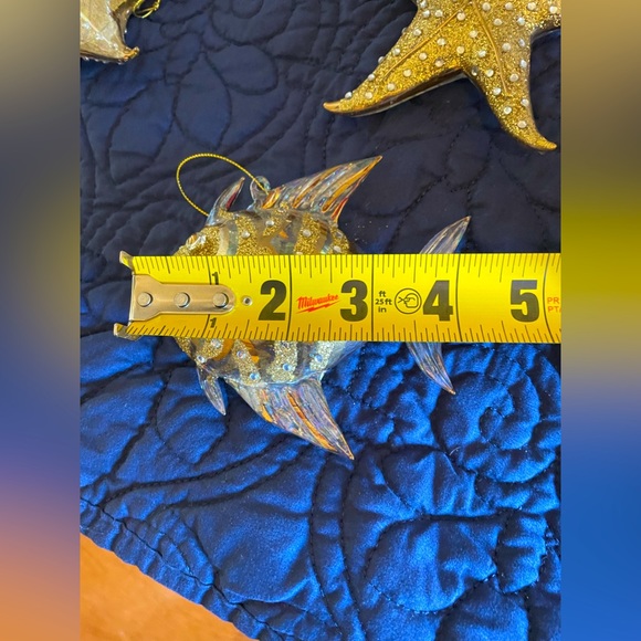Dept. 56 Coast to Coast FISH Starfish Glass Ornament set of 8 Christmas tree - Picture 14 of 16